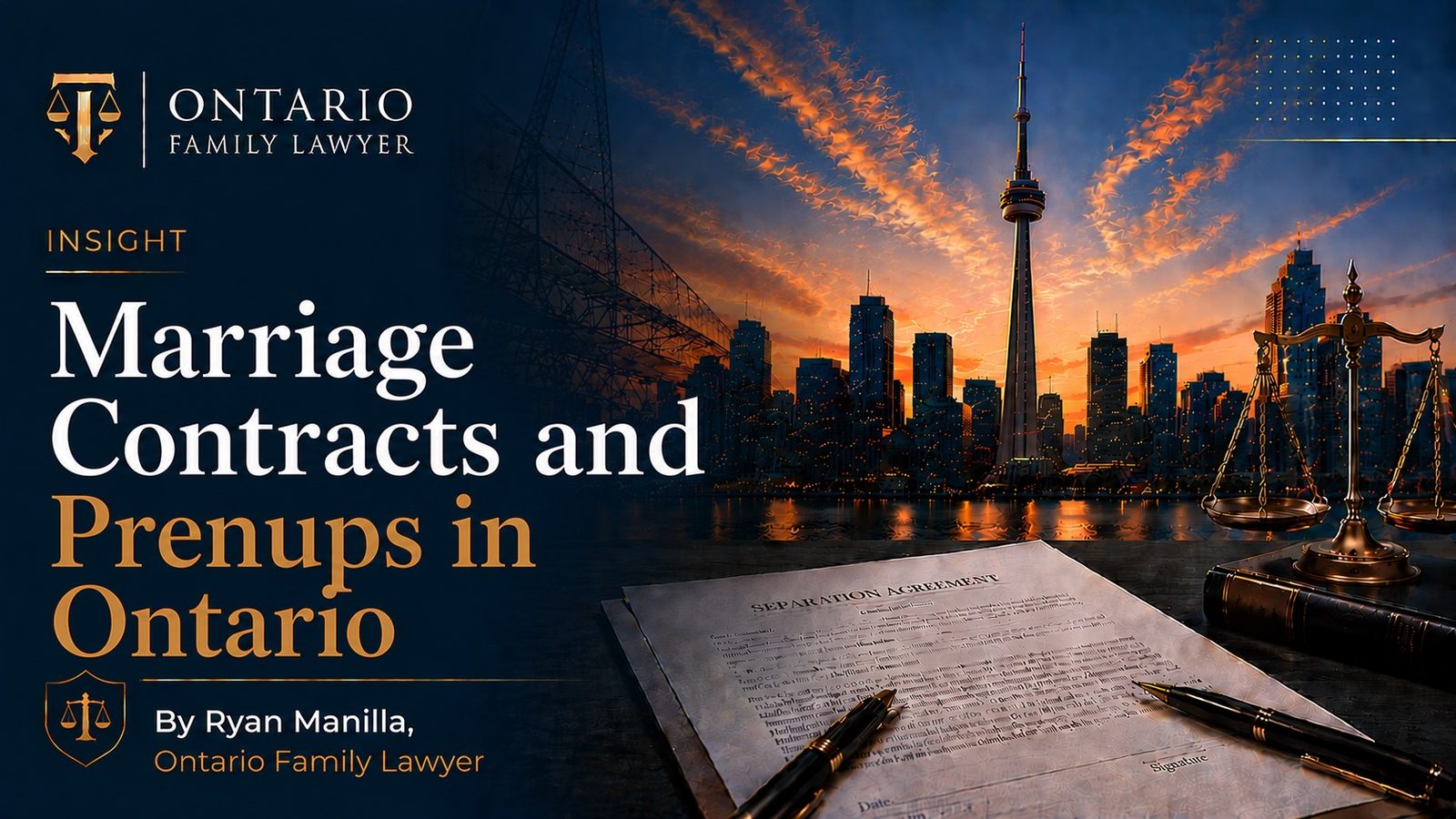 Marriage Contracts and Prenups in Ontario